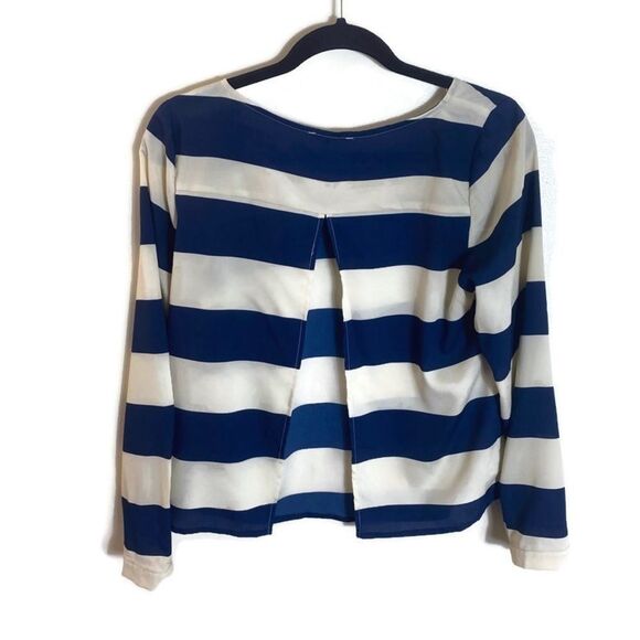 Cope Striped Open-back Top Sz M - Picture 2 of 4
